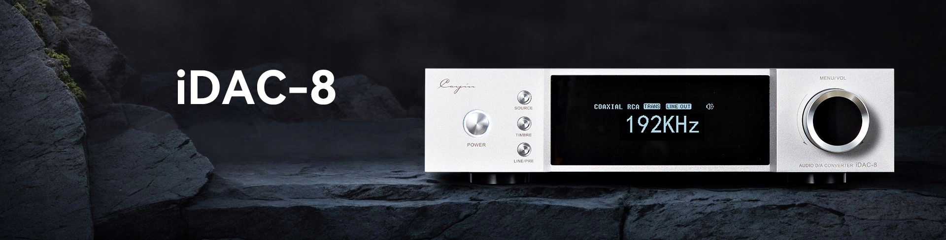 KONWERTER DAC HYBRYDOWY PRZETWORNIK CYFROWO-ANALOGOWY CAYIN iDAC-8 DSD512 Komunikacja brak