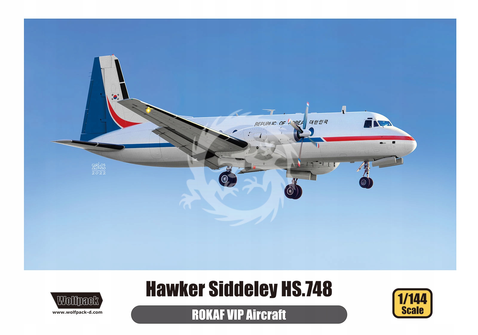 Hawker Siddeley Hs. 748 Rokaf Wolfpack WP14002 měřítko 1/144
