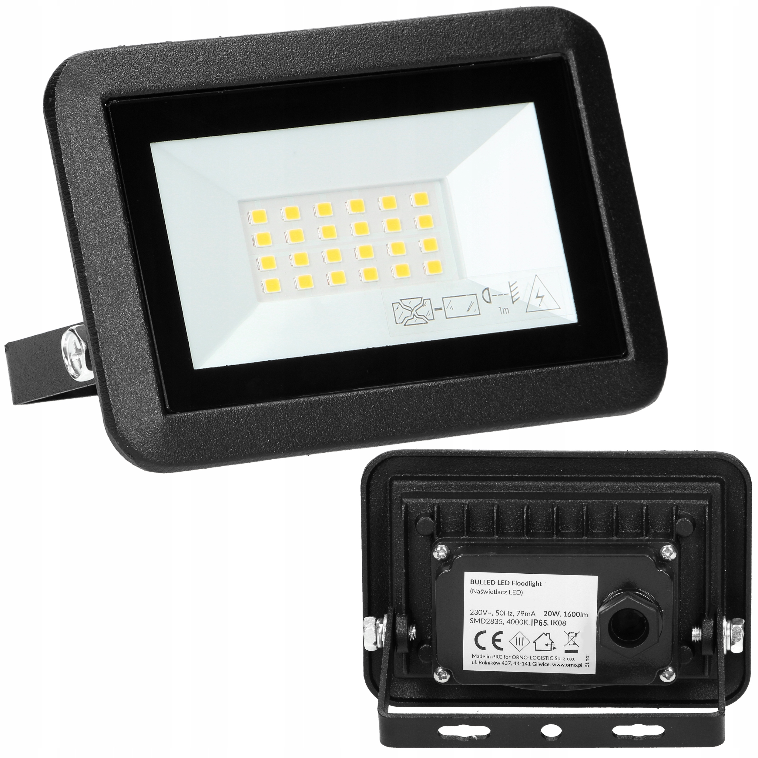 

Naświetlacz Halogen Lampa Led 20W IP65 Premium