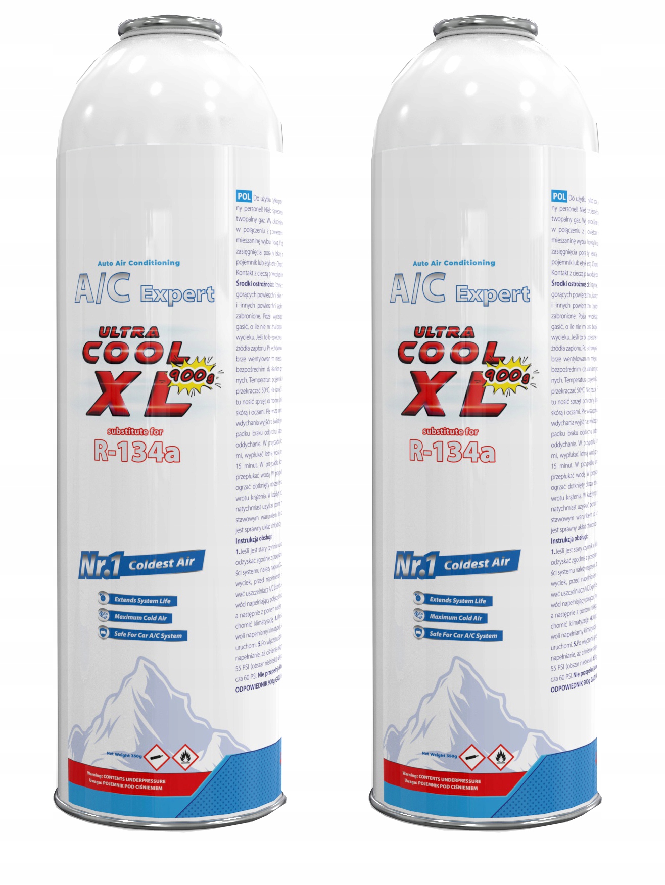 2 x XL faktor pro plnění automobilové klimatizace A/c Expert XL R134a