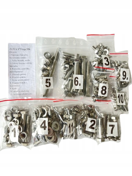 Nová Sada Šroubů, Šrouby Nerezové Jawa 175 Typ 356