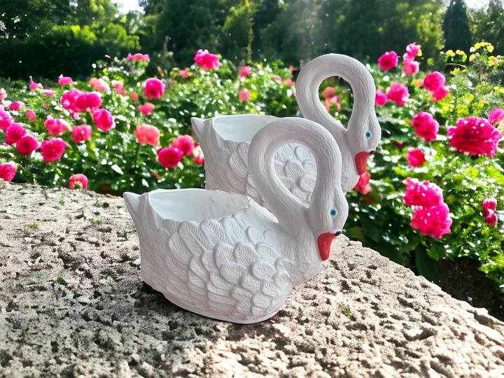 DONICA ŁABĘDŹ FIGURKA OGRODOWA OSŁONKA NA KWIATY ZESTAW 2x MAŁA Kod producenta ZESTAW 2 DONIC NA KWIATY