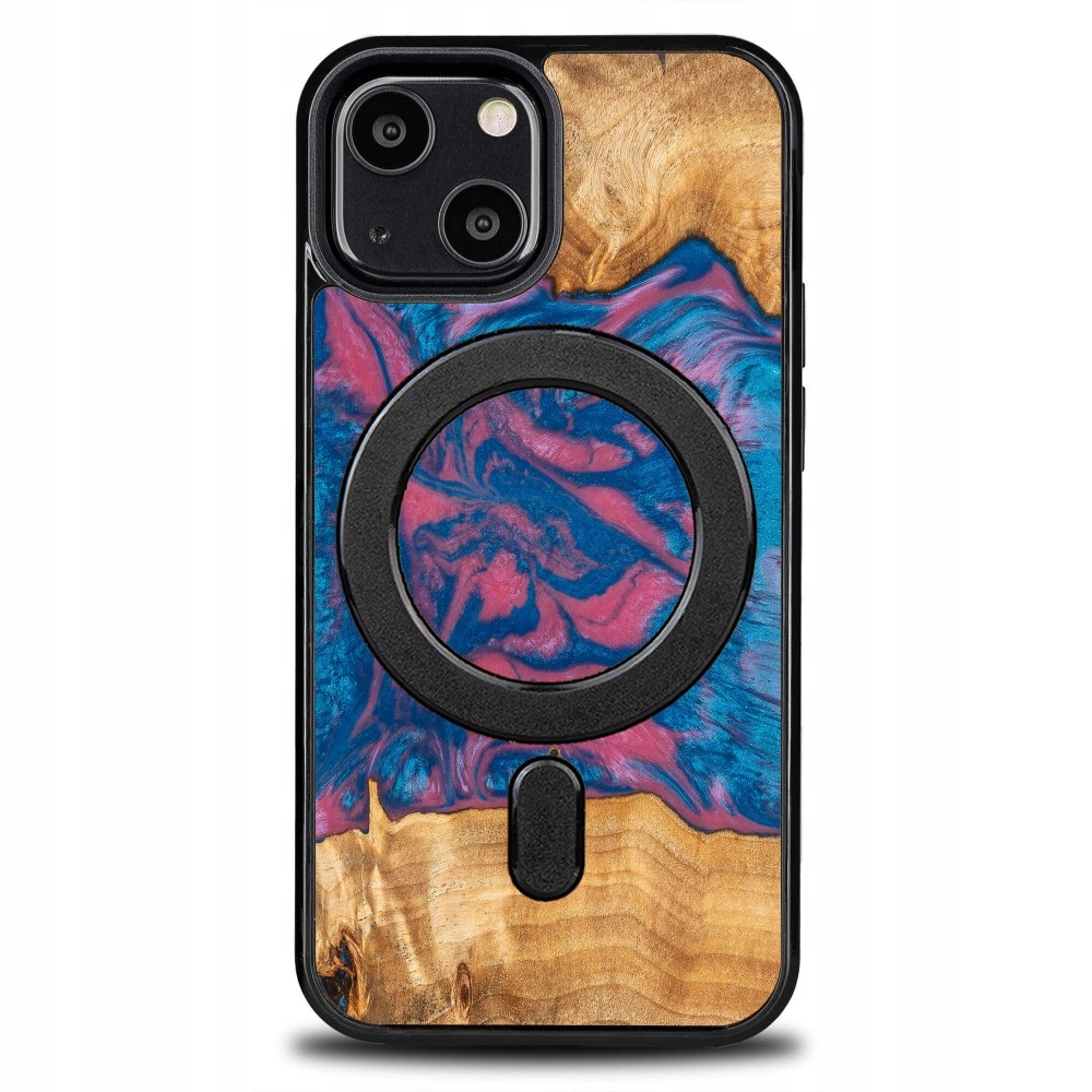 Pouzdro Bewood Unikátní pro iPhone 13 Mini Neonové Vegas s MagSafe