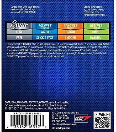 Struny Elixir 16552 do gitary elektrycznej Kod producenta 16552