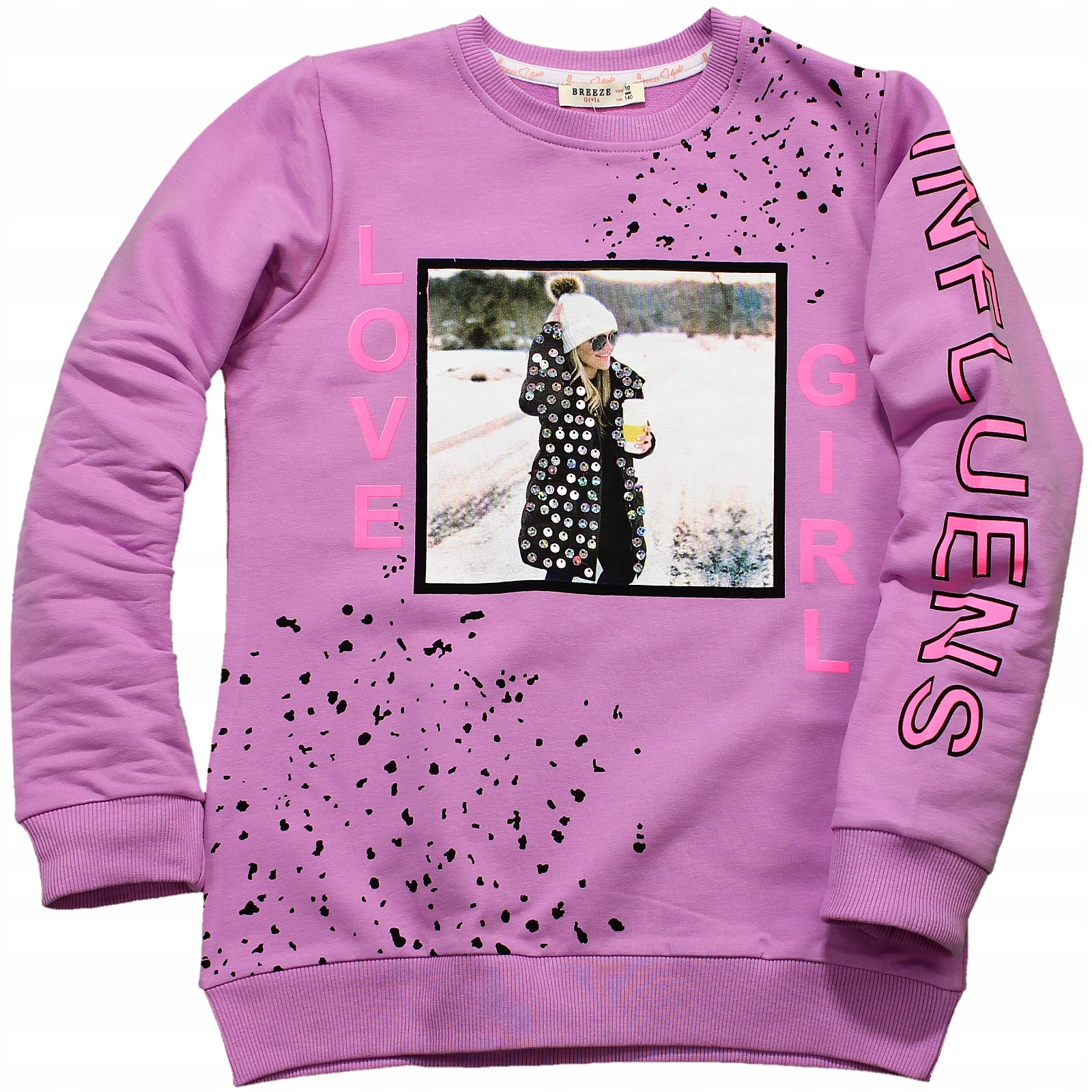 

Bluza Dresowa Z Nadrukiem Neon Cekiny 134