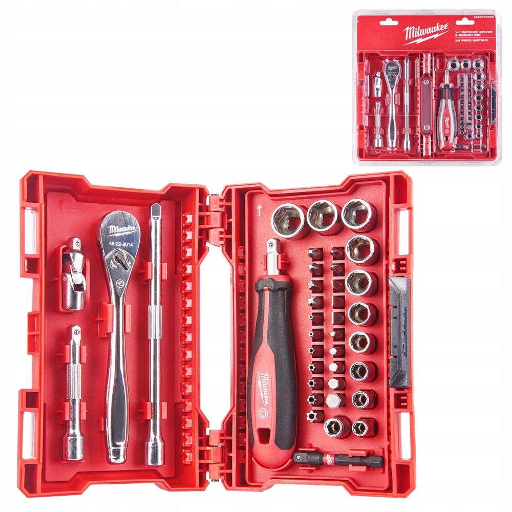 

Klucze Nasadowe Z Grzechotką 1/4'' Bity Milwaukee