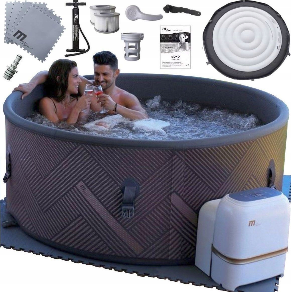 

Spa Ogrodowe Basen z Hydromasażem Mono Z Ozonem
