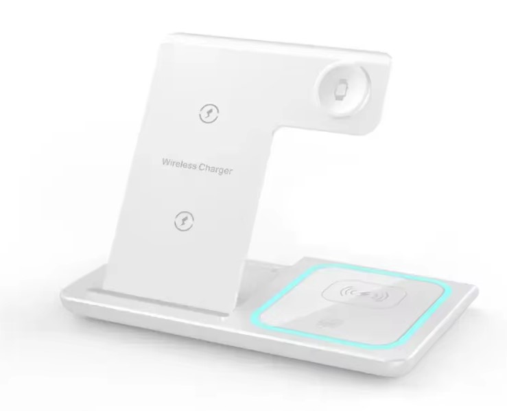 Ładowarka bezprzewodowa indukcyjna 3w1, 15W, Led, składana, Samsung, Iphone