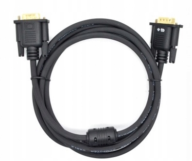 Tb, Kabel Vga 15M-15M 1.8 m., czarny pozłacany