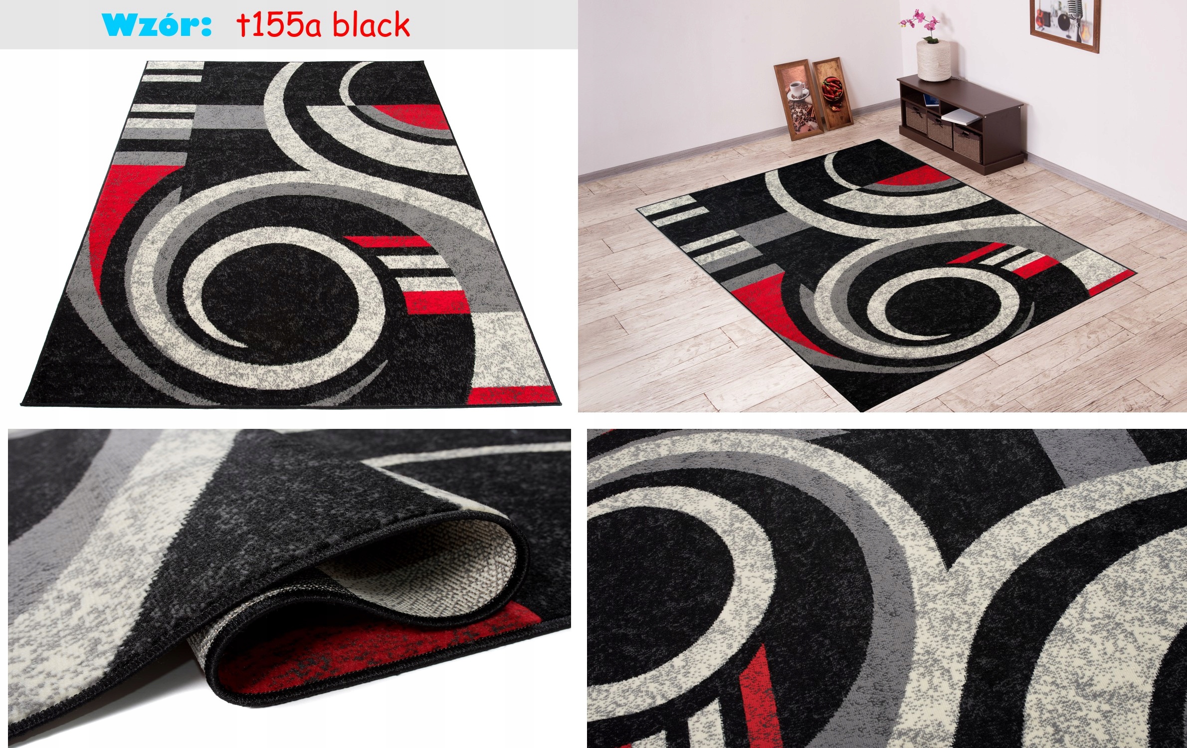 DYWAN BCF 200x300 NOWOCZESNE KOLOROWE SOLIDNE mix Rodzaj z krótkim włosiem