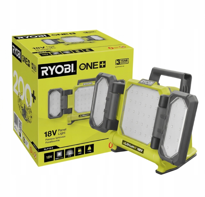 Halogénová Led akumulátorová dielenská lampa 3000lm 18V One+ Ryobi