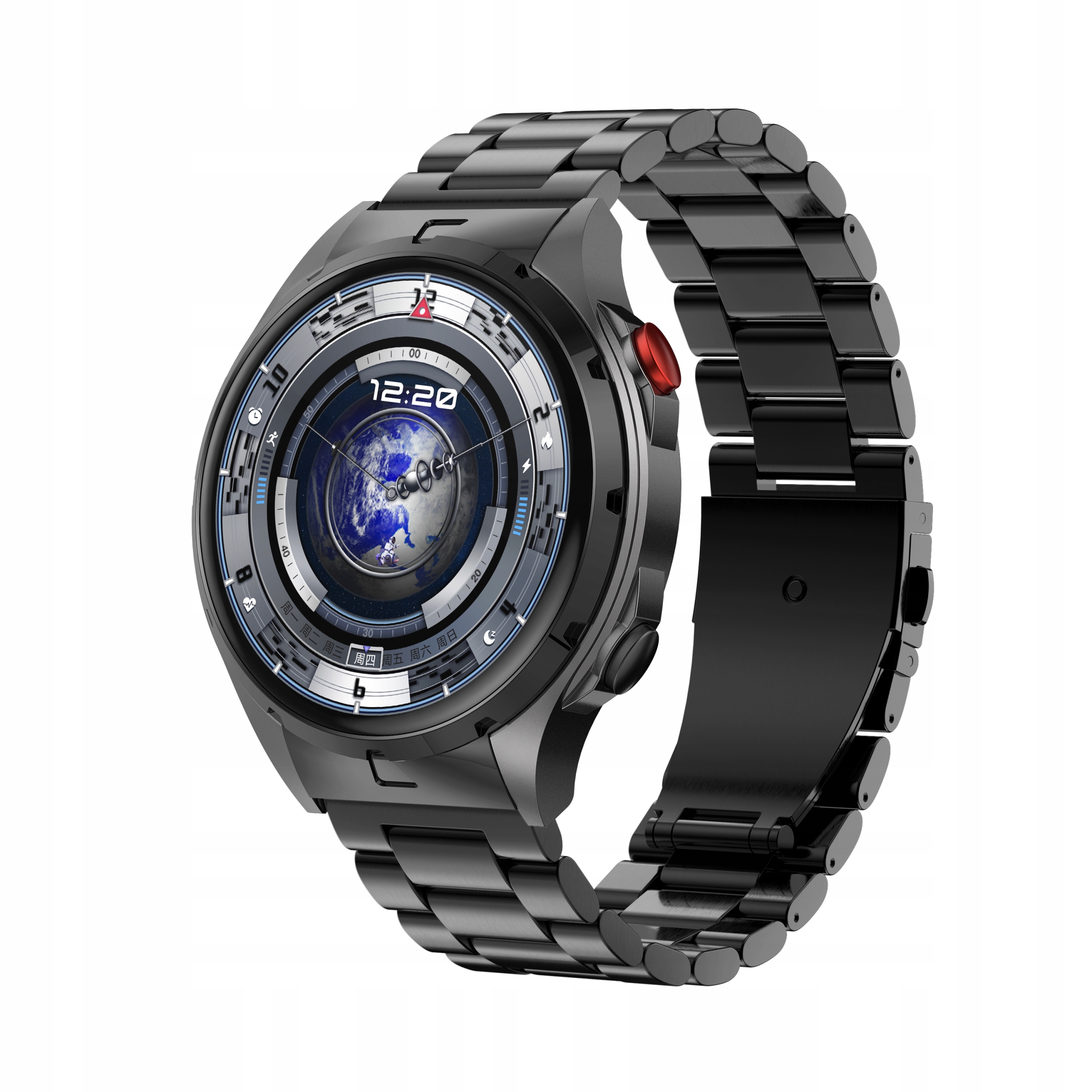 Smartwatch PŁATNOŚCI NFC Zegarek AMOLED Czarny Tętno Ciśnienie Smart Watch Marka Wenom