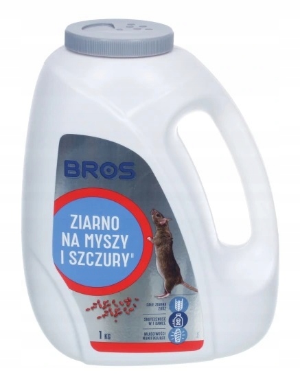 

Bros ziarno na myszy szczury 1 Kg skuteczna Trutka