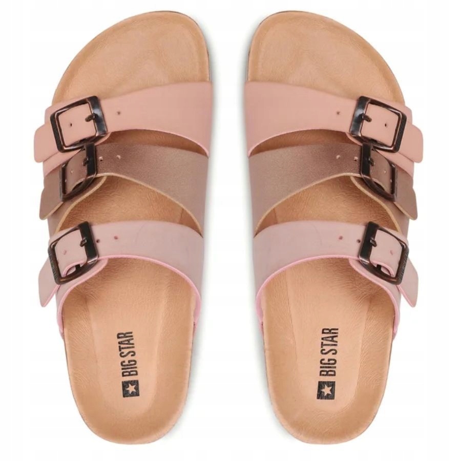 KLAPKI DAMSKIE BIG STAR SKÓRZANE WYGODNE NA KLAMRĘ Kolekcja Wiosna Lato 2024