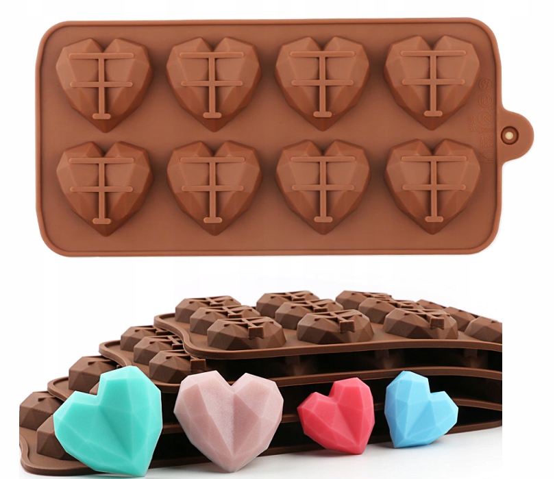 FORMA FOREMKA 3D SERCA CZEKOLADY MYDEŁEK PRALIN