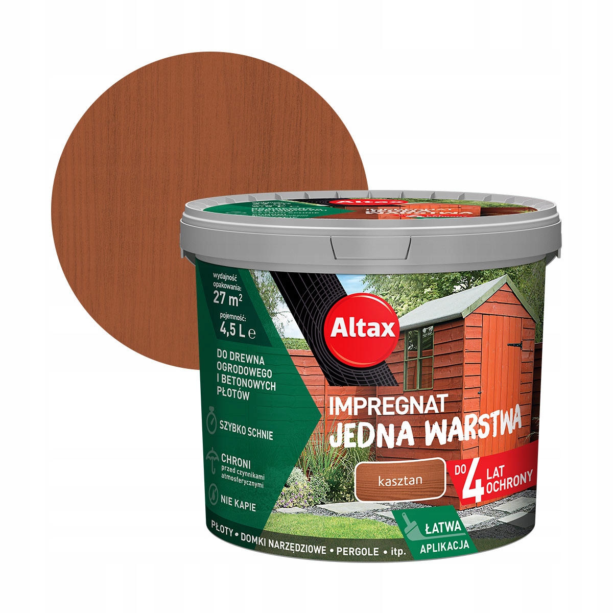 

Altax Impregnat Do Drewna 4,5L Kasztan