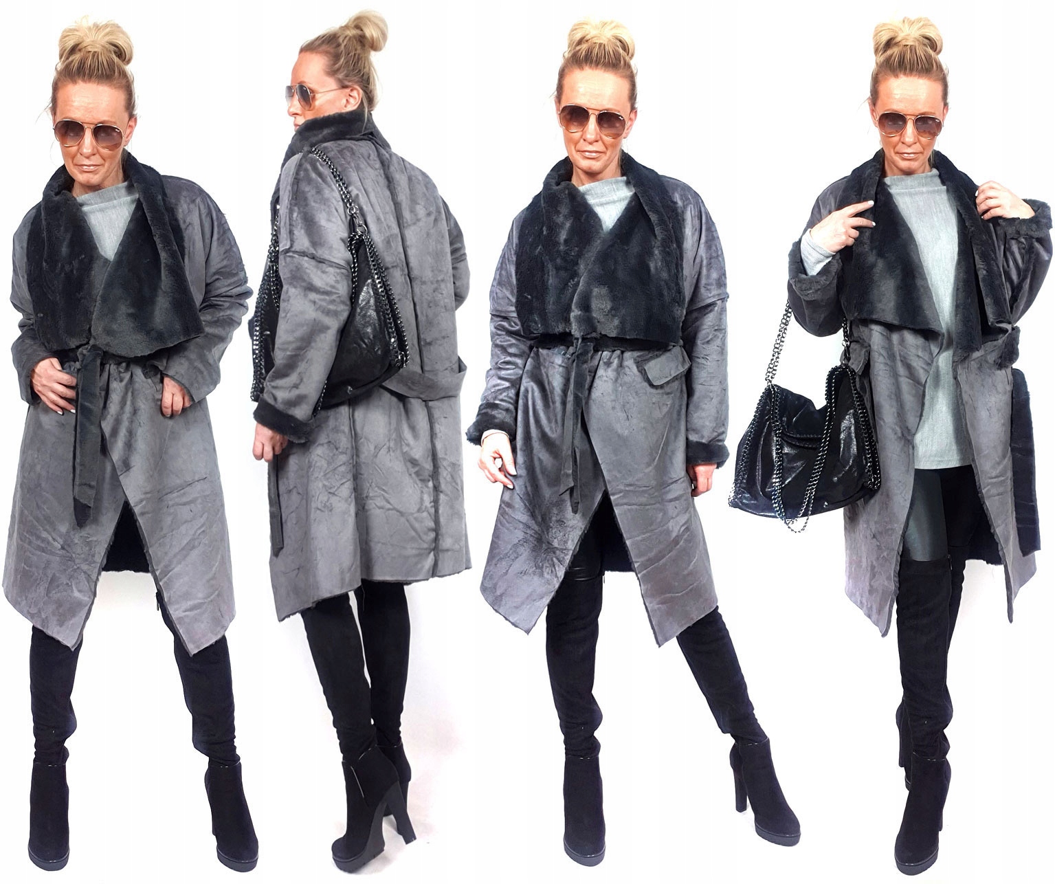 

Płaszczyk Futerko Eko Kożuch Zimowy Futro Luxury