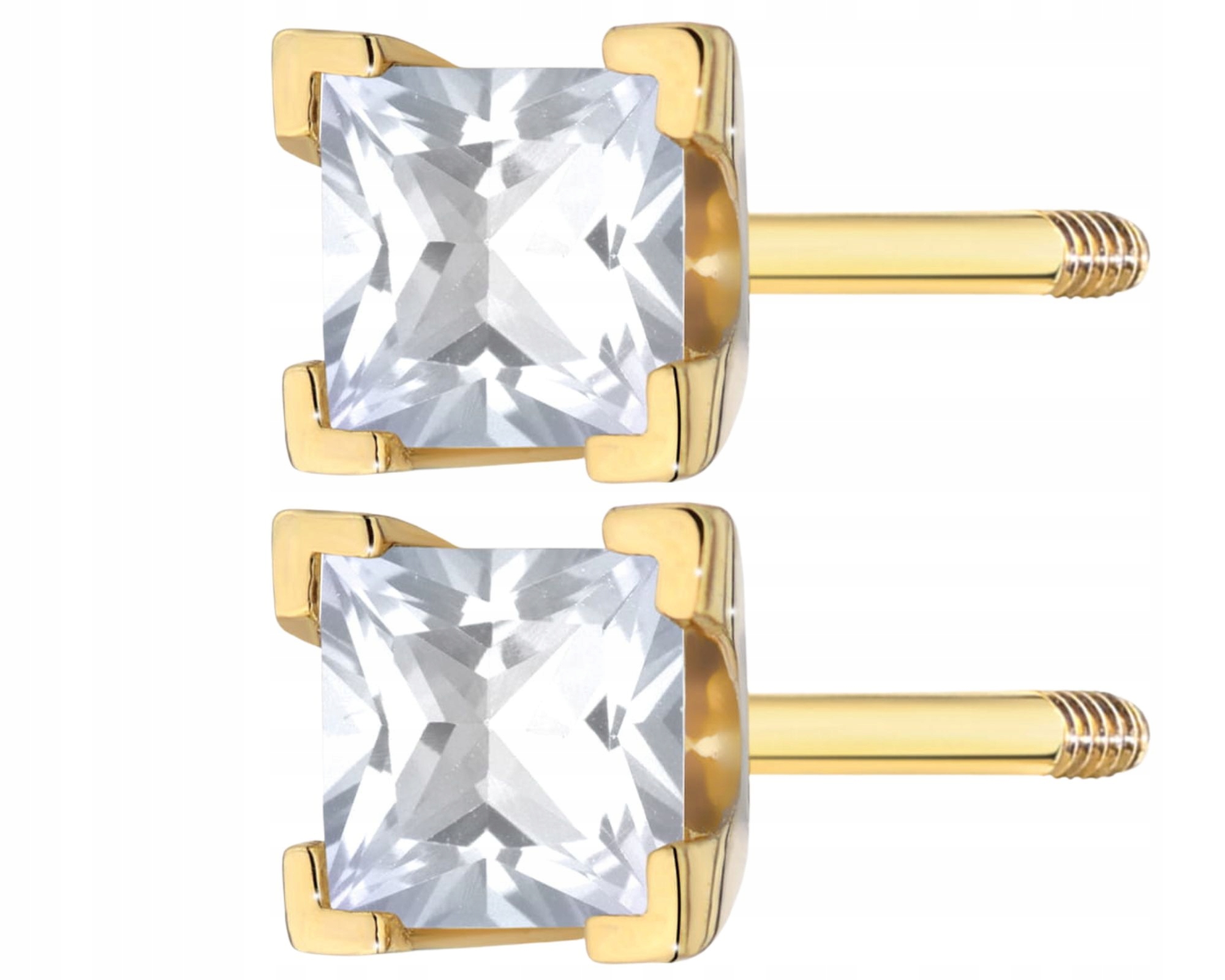 Zlaté Náušnice S Briliantem Na Šroubovací Tyči Zlato 585 Dárek Gravírování