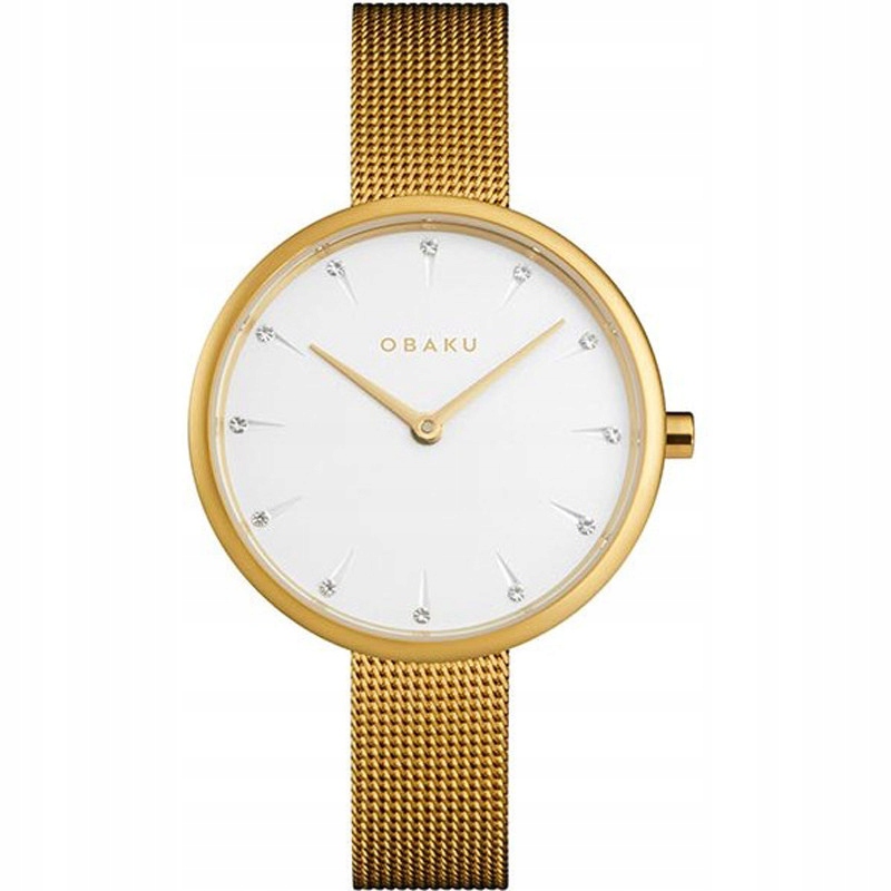 Dámské hodinky Obaku Denmark V233LXGIMG zlaté