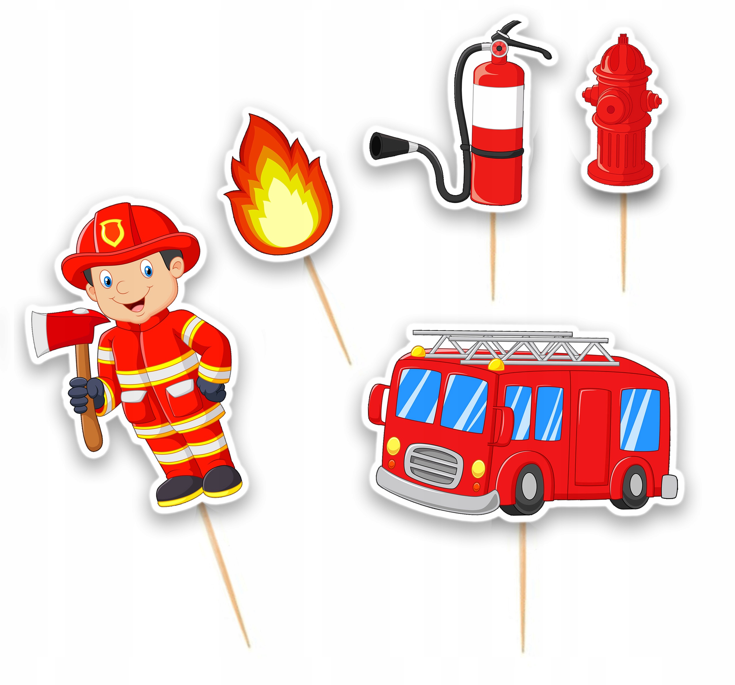 

Topper tort Straż Pożarna zestaw urodziny