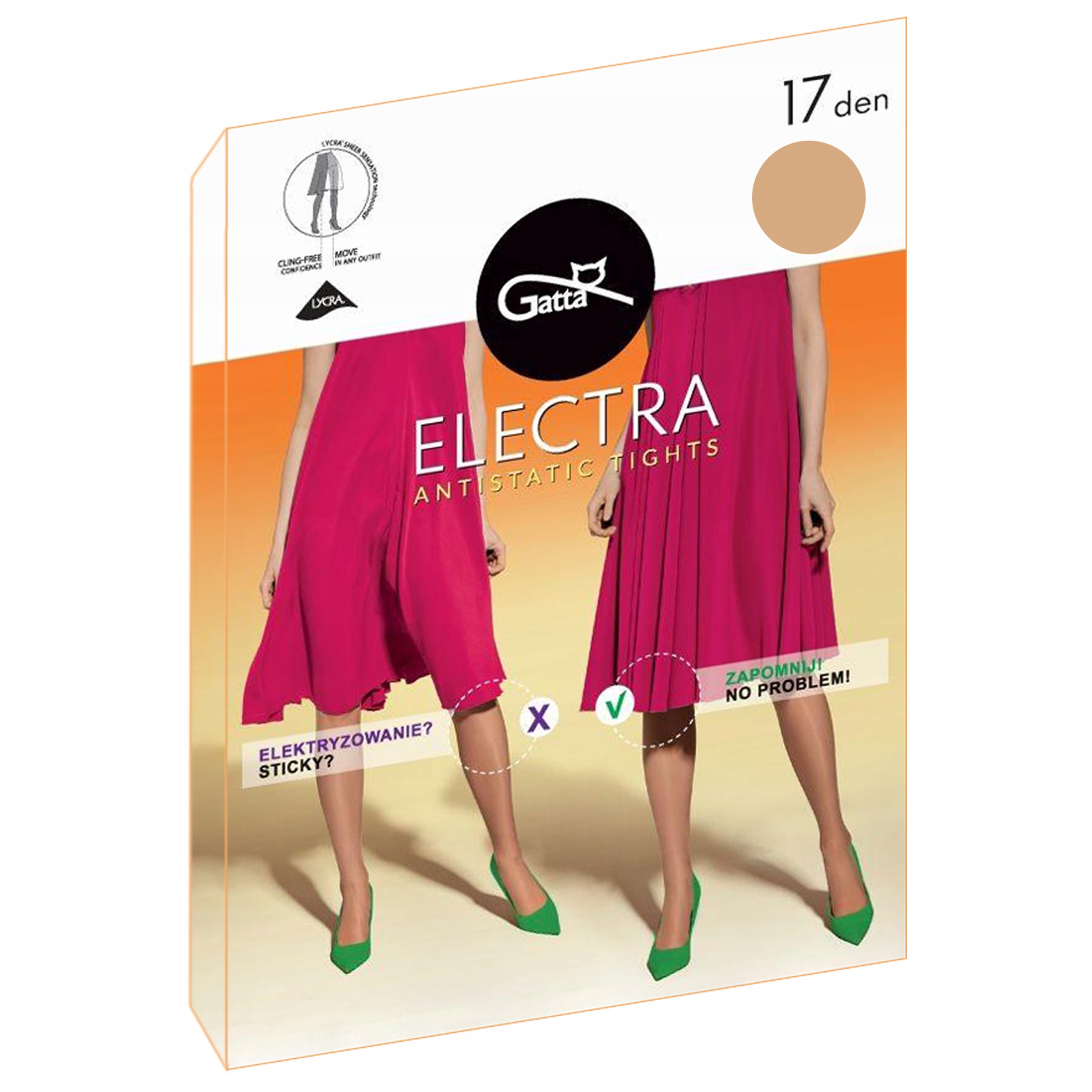 

Gatta rajstopy Electra 17 den Lycra Visone 3-M