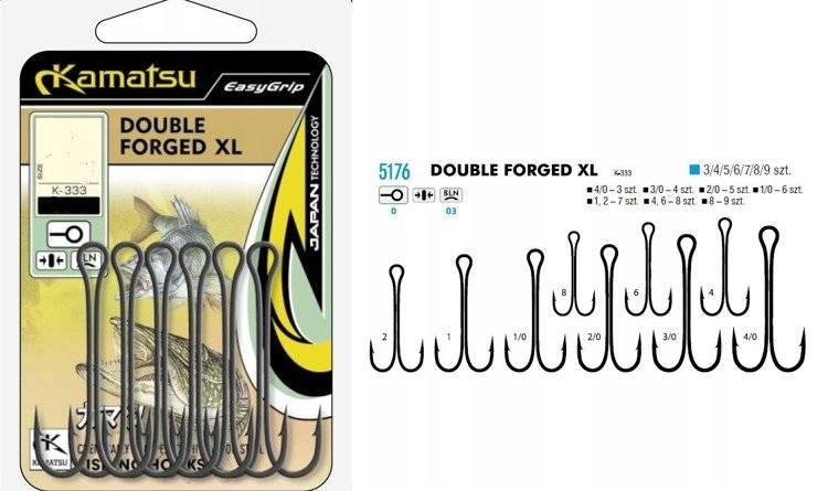 Kotwice Podwójne 3/0 K-333 Double Forget XL Do Zbrojenia Gum 4szt Kamatsu