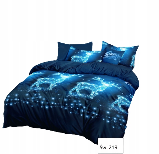 

Pościel 3D 160x200 cm 3cz. bawełna, Świąteczna