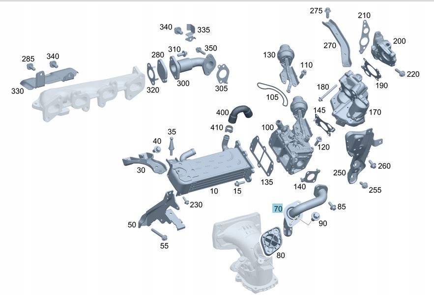 Труба рециркуляции выхлопных газов OM642 A6511402208