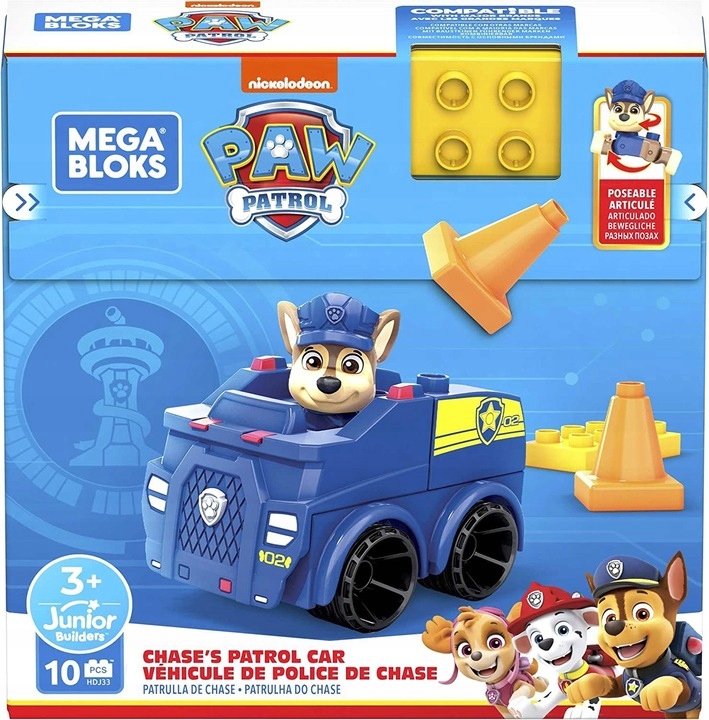 MEGA BLOKS PSI PATROL RADIOWÓZ PATROLOWY CHASE ZESTAW KLOCKI AUTO EAN (GTIN) 5702147853871
