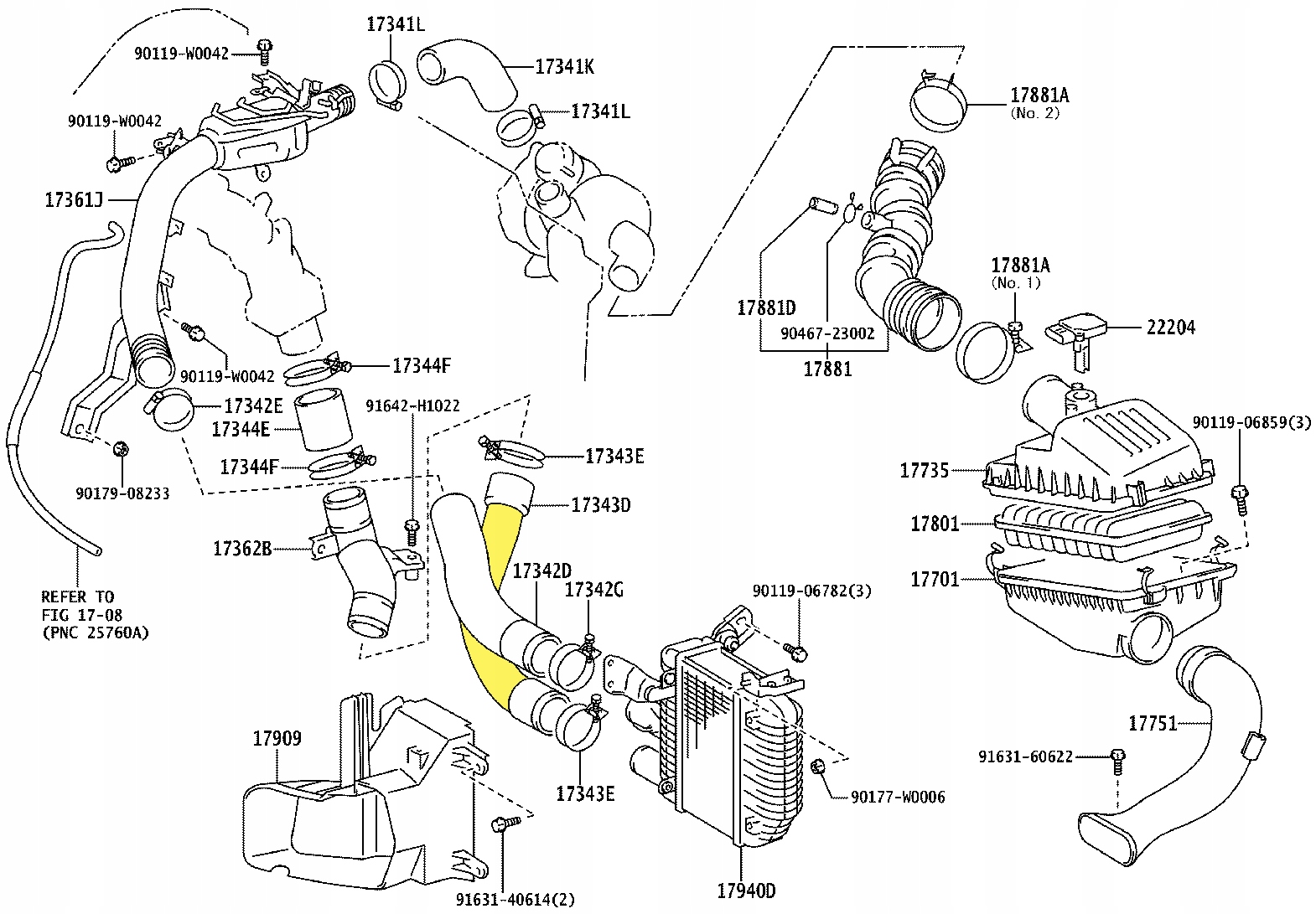 PRZEWOD RURA WAZ TOYOTA AVENSIS COROLLA VERSO 2 0 Part manufacturer other