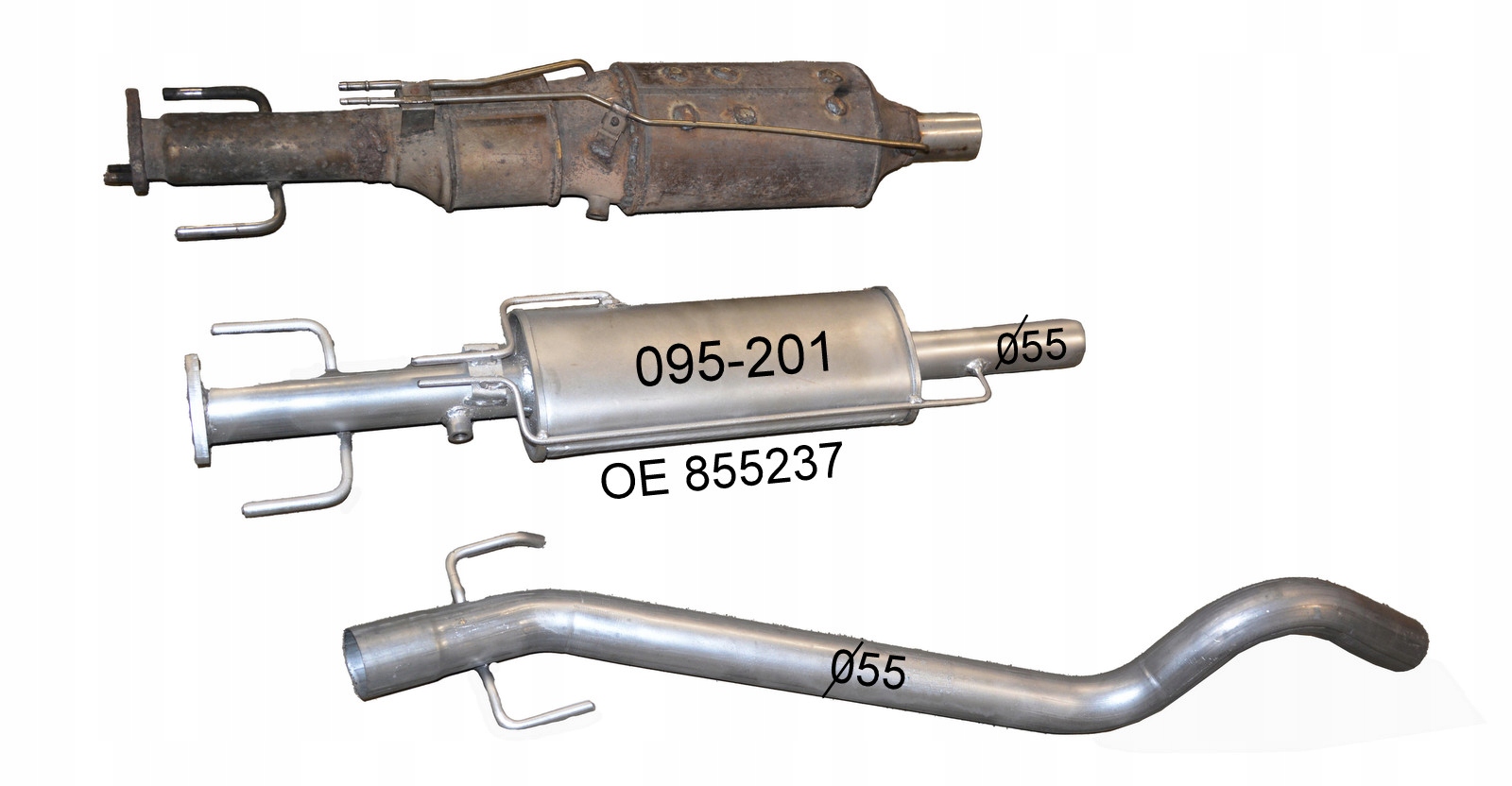 095-201 - OPEL Astra H 1.9 8V 16V GTC DPF FAP глушитель