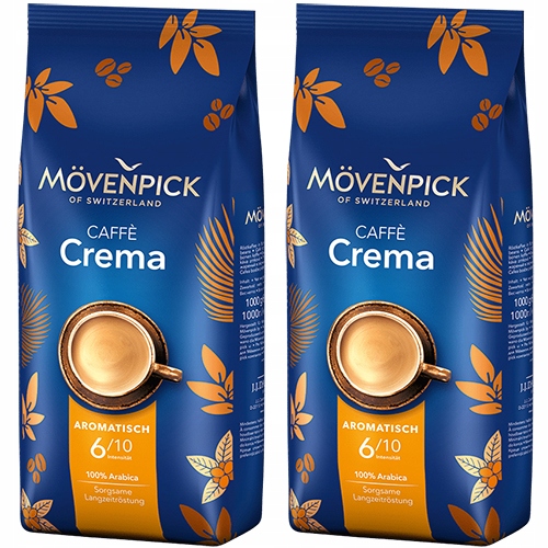 2x Org. Niemiecka Kawa Ziarnista Movenpick Of Switzerland Caffe Crema 1KG