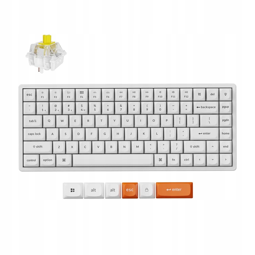 Keychron K2 Max Qmk Bezdrátová mechanická klávesnice Bílá 75% K2M-Q4