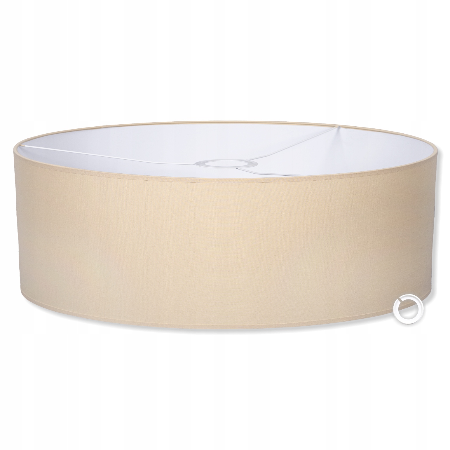 Klosz bawełniany do lamp Abażur Beżowy walec 50 cm