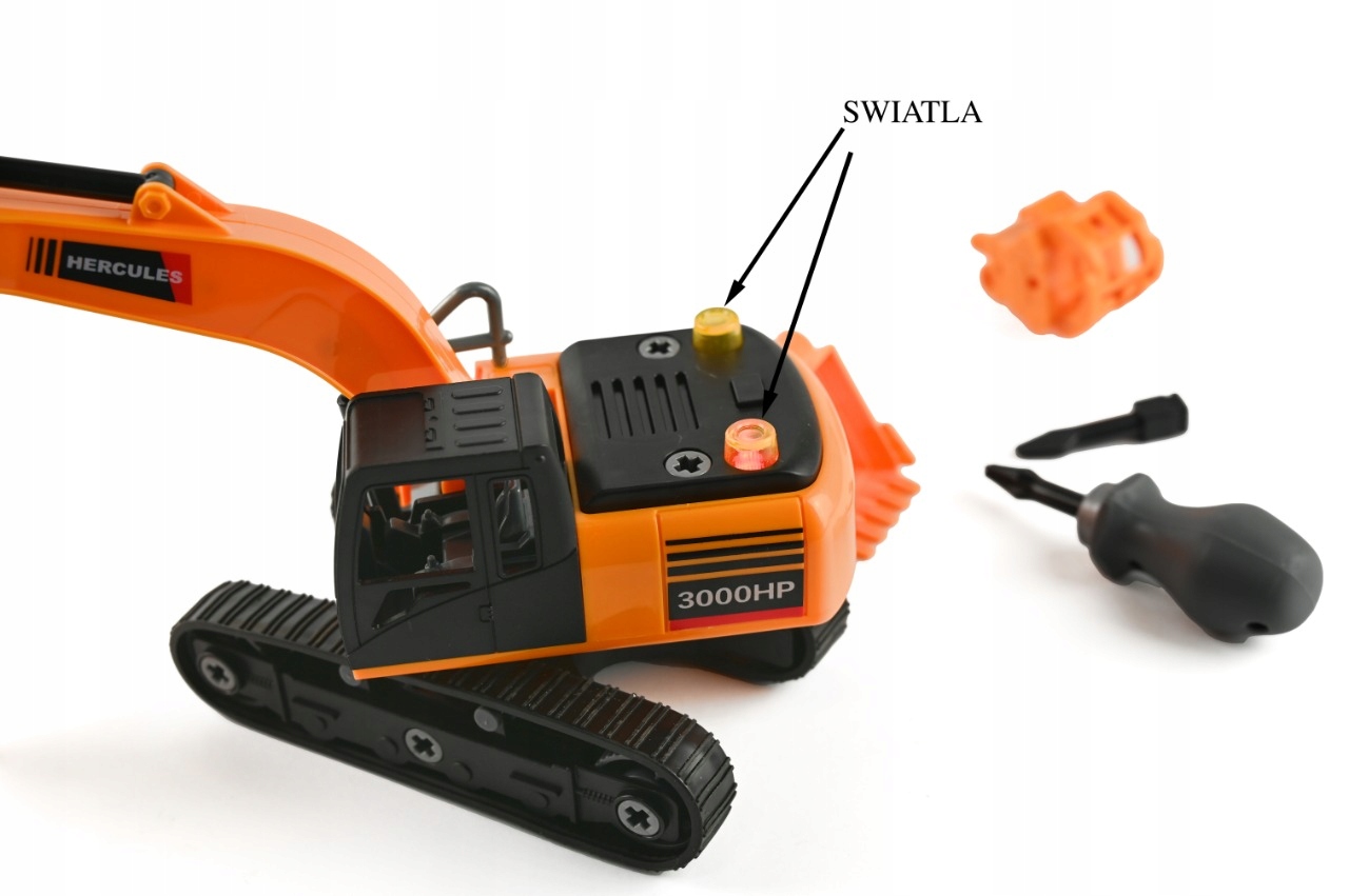 KOPARKA Z ŁYŻKĄ 3w1 DZWIĘK POJAZD DLA DZIECI Marka inna