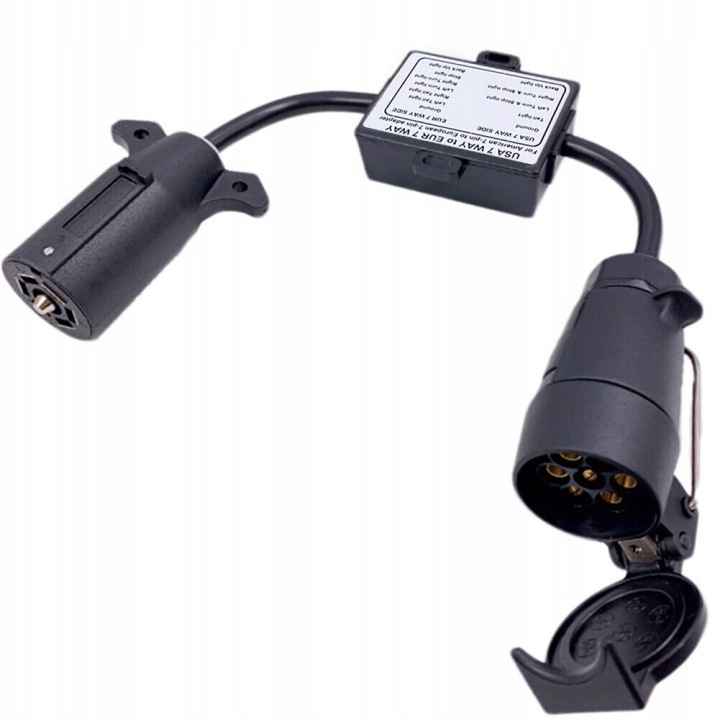 Adapter 7 Pin Up-usa do przyczepy z Usa na Eu z osłoną przeciwwilgociową