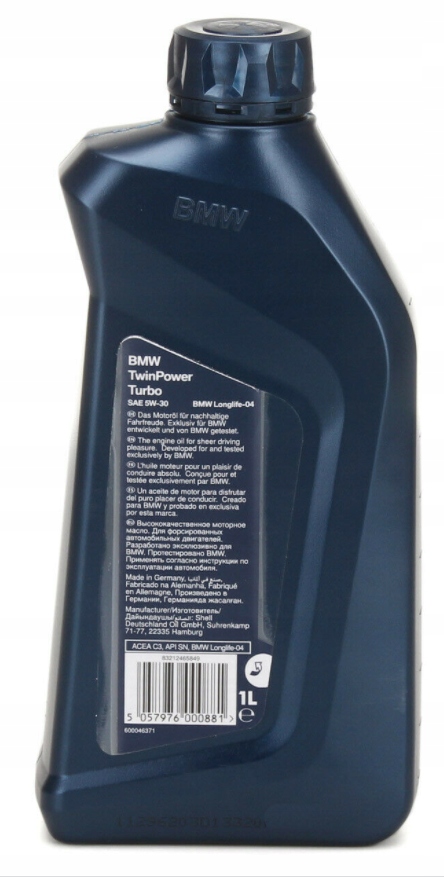 Olej 5W30 BMW TwinPower Turbo LongLife-04 1L x 5 Producent BMW OE