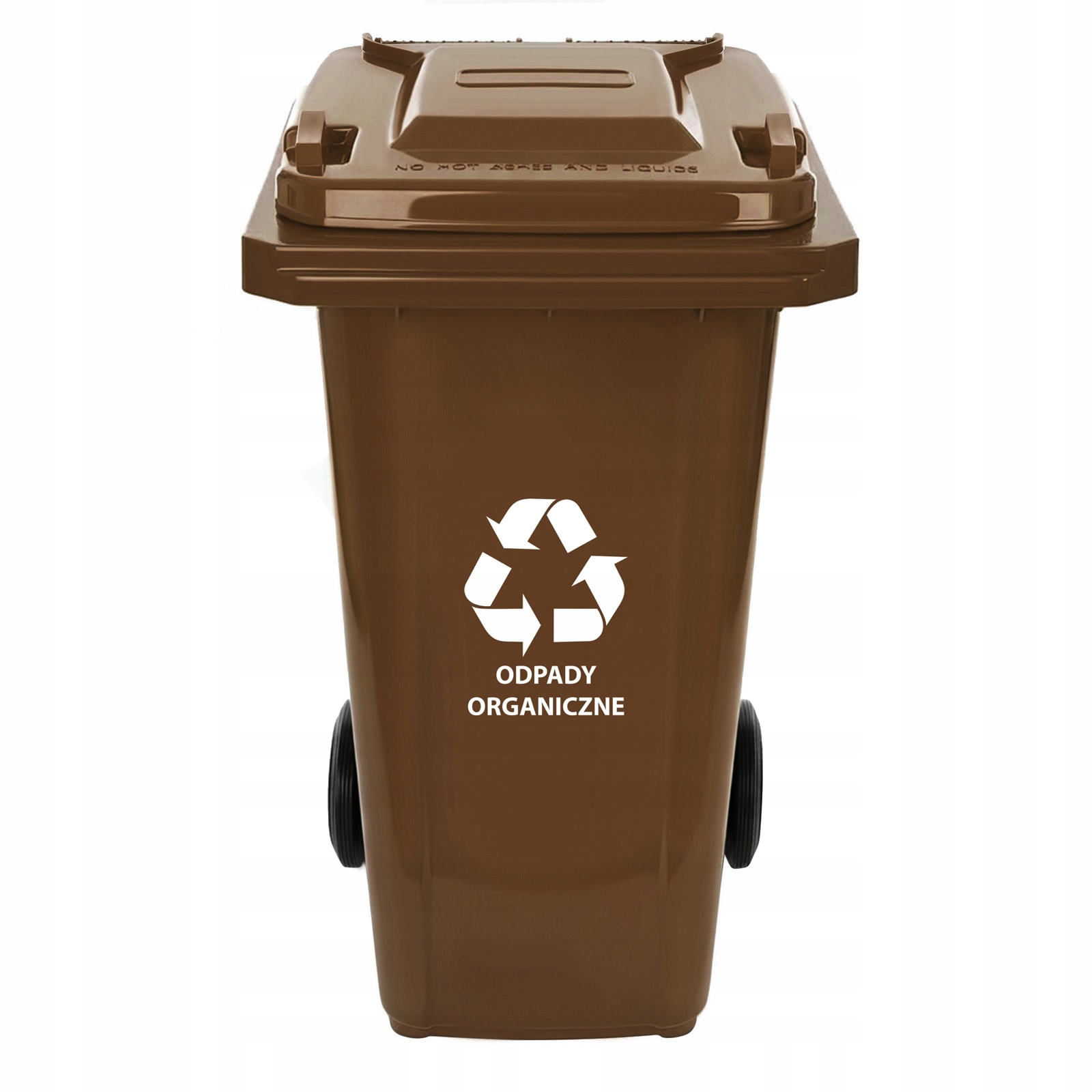 Kosz na śmieci pojemnik do segregacji odpadów – brązowy (bio) 120L