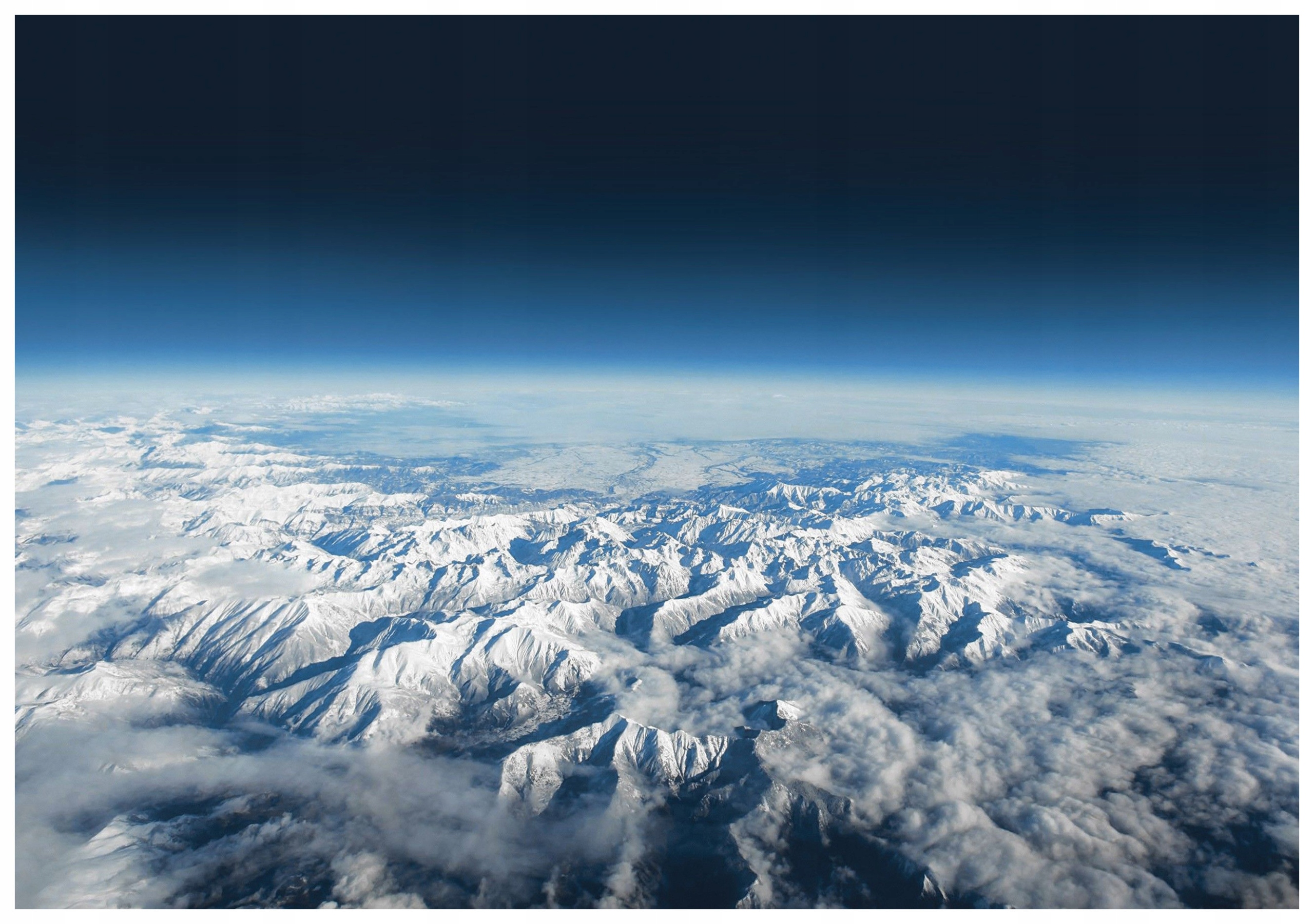 Fototapeta Snehové hory krajina v hmle modrá vinylová 254x184 lepidlo