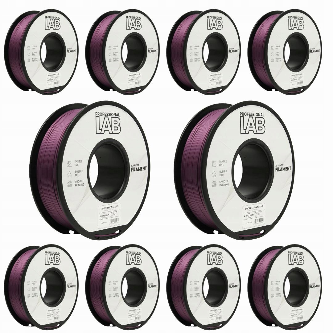10 x Filament Pla Purple Plum Slivkový Prof. Lab. 1,75 mm 1000 g 3D tlačiareň