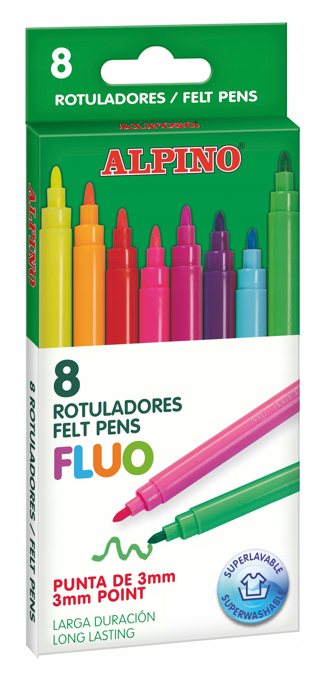 Flamastry Alpino fluo 8 szt.