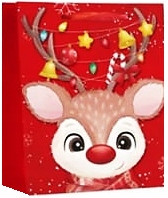 

Świąteczna Torebka z Głową Renifera 32/25,5/10 cm