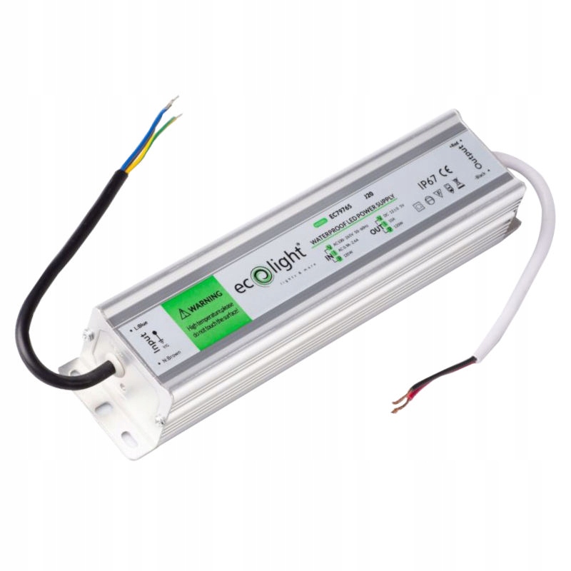 Zasilacz wodoodporny hermetyczny LED 12V DC 120W ALU
