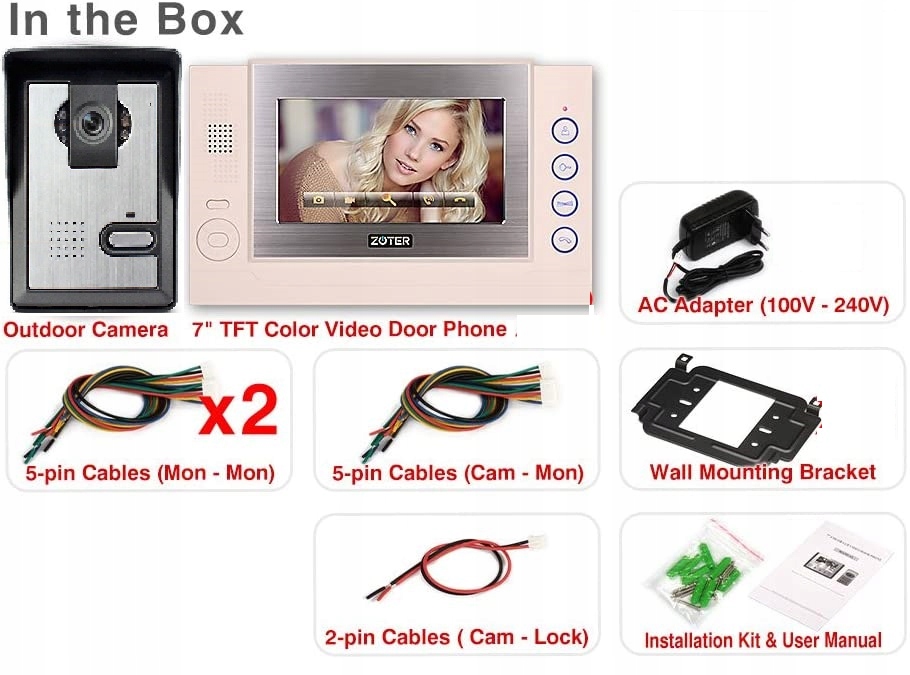 WIDEOFON SecuritySystem CZYTNIK BIAŁY FIRMA BRAMA Typ domofonu Przewodowy