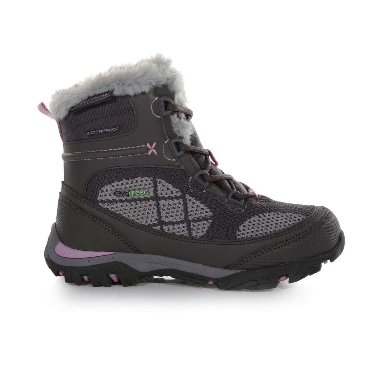 Dziecięce buty zimowe Regatta Hawthorn Evo czarne/szare 34