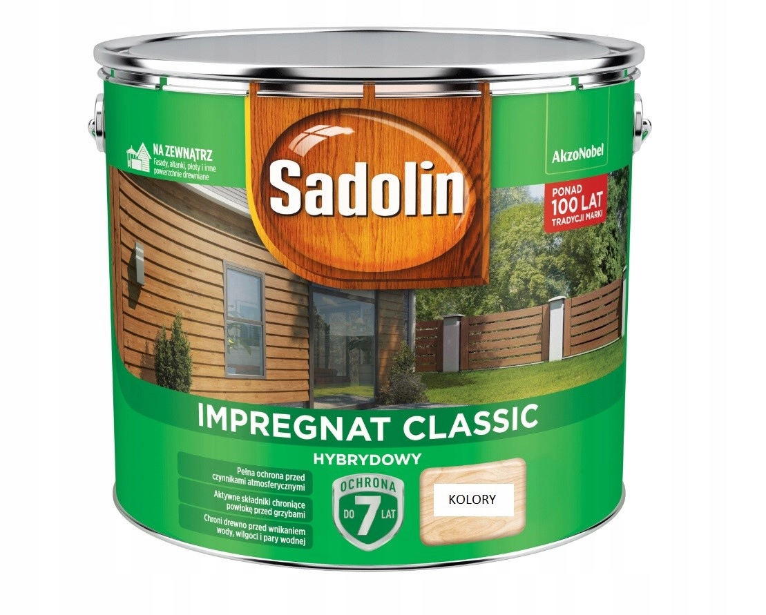 Impregnat do drewna Sadolin Classic hybrydowy Kolory! 9L