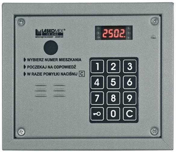 Laskomex CP-2503R srebrny Panel audio z czytnikiem kluczy Rfid