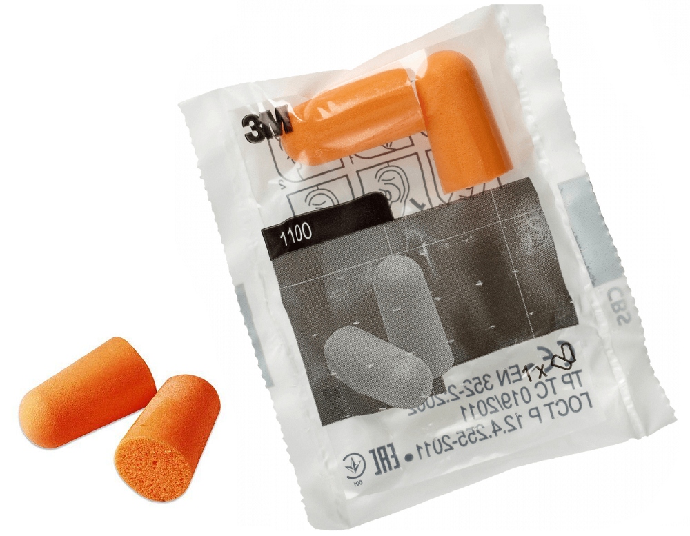 Zatyczki Stopery do uszu 3M 1100 Wkładki 200par Stopień tłumienia hałasu 37 dB