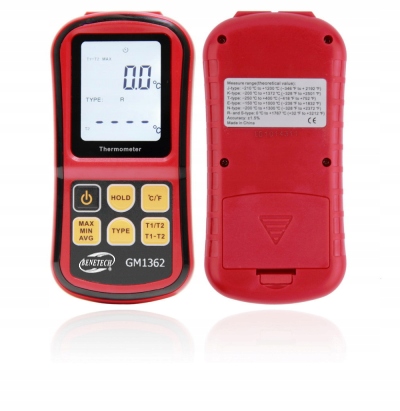 CYFROWY TERMOMETR 2x TERMOPARA TYPU K -50 do 1372 Marka Benetech
