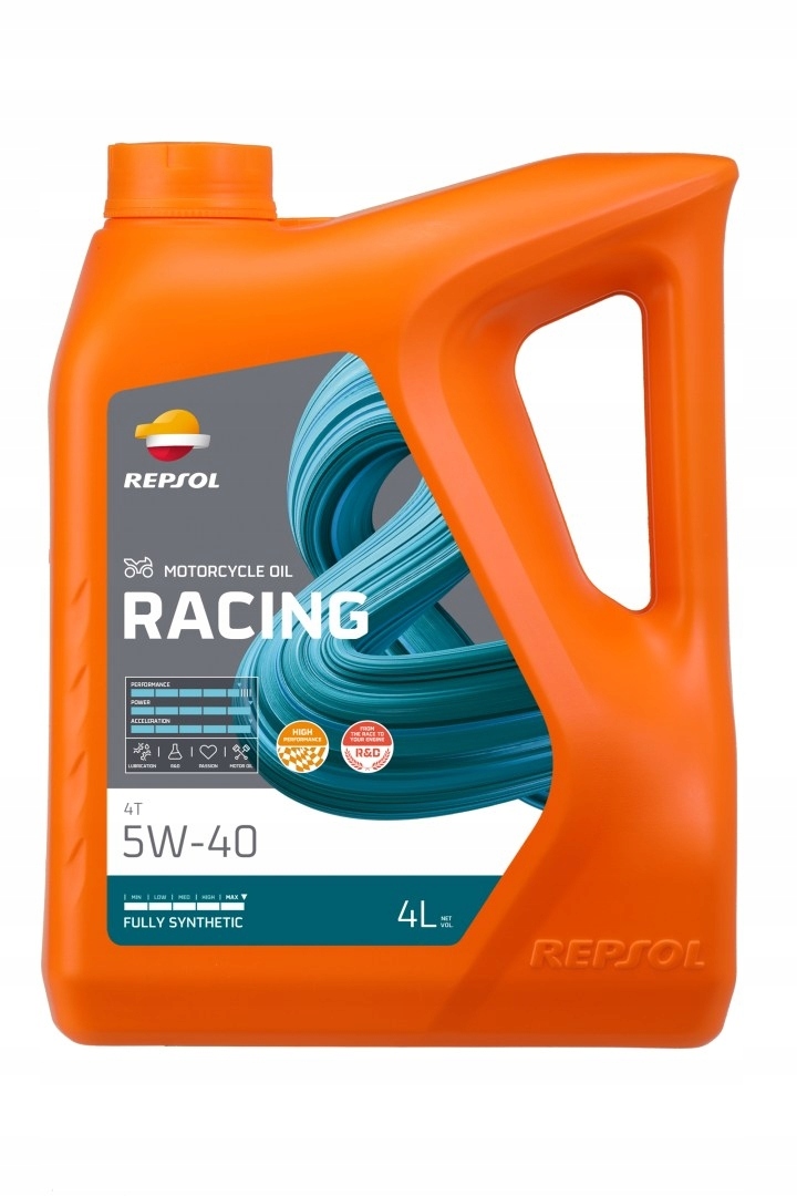 Repsol Motorový Olej 4T Racing 5V40 4L MA2 Syntetický (5) – Nahrádza RP1